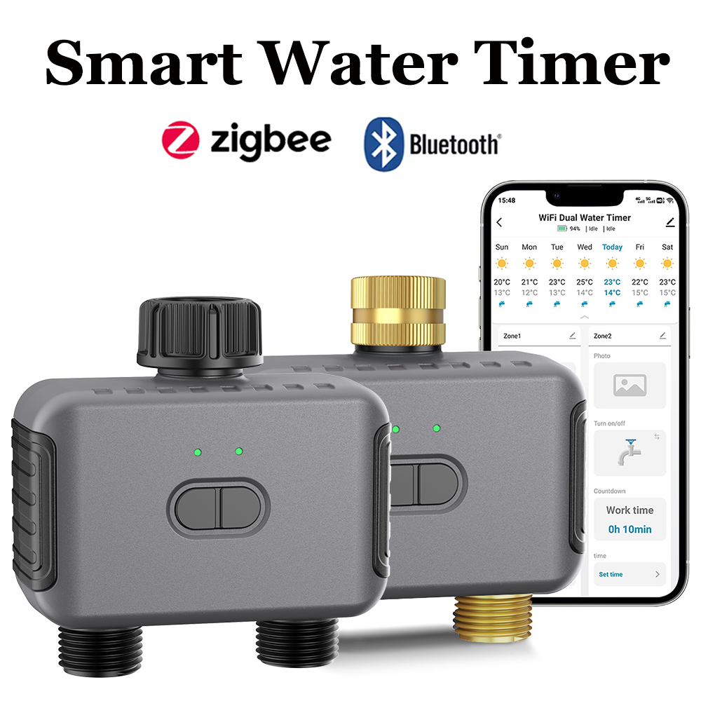 Smart Garden Watering System - Temporizador de agua inteligente Tuya Zigbee/BT,