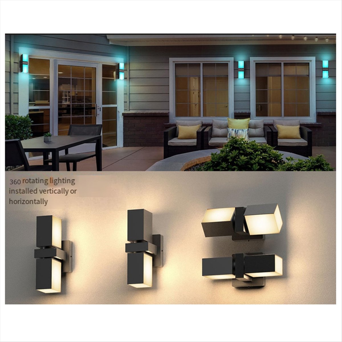 Smart Garden Fence - Lámpara de Pared LED AA19 de