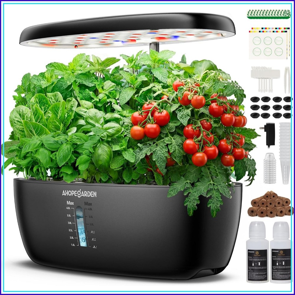 Indoor Herb Garden Kit - Jardín Hidropónico de 12 Macetas con