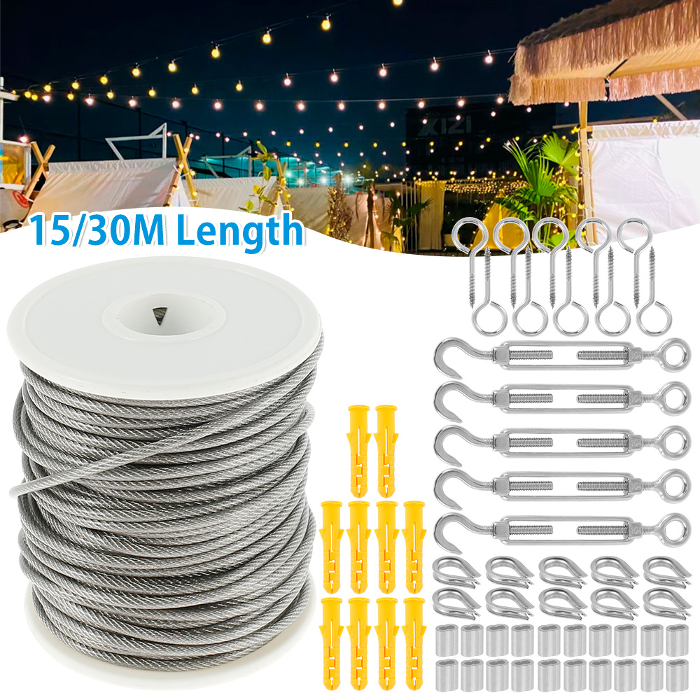 Smart Garden Fence - Cuerda de Cable de 15M/30M, Cable
