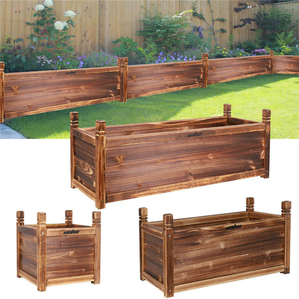 Indoor Herb Garden Kit - Cama de flores elevada de madera