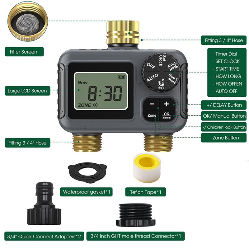 AY14 - Temporizador de Riego A - Smart Garden System reseña y precio